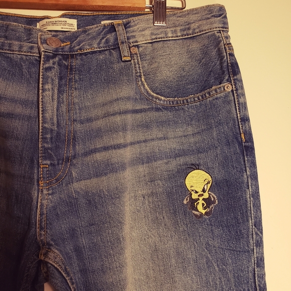 ZARA WOMAN LOONEY TUNES JEANS - Picture 5 of 16